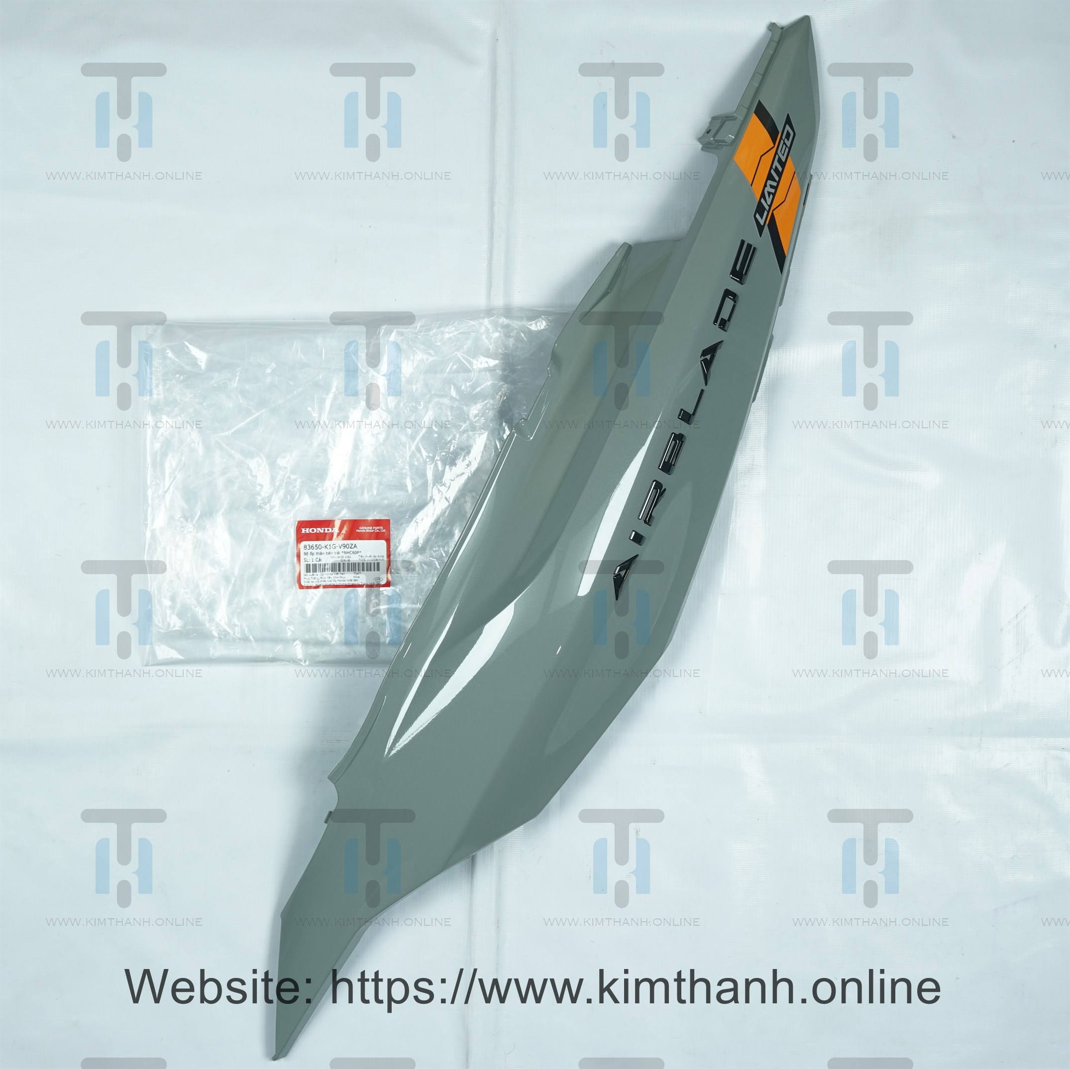 Ốp sườn 125 xám xi măng trái -2021 Air Blade 2020 - 2021 đèn LED