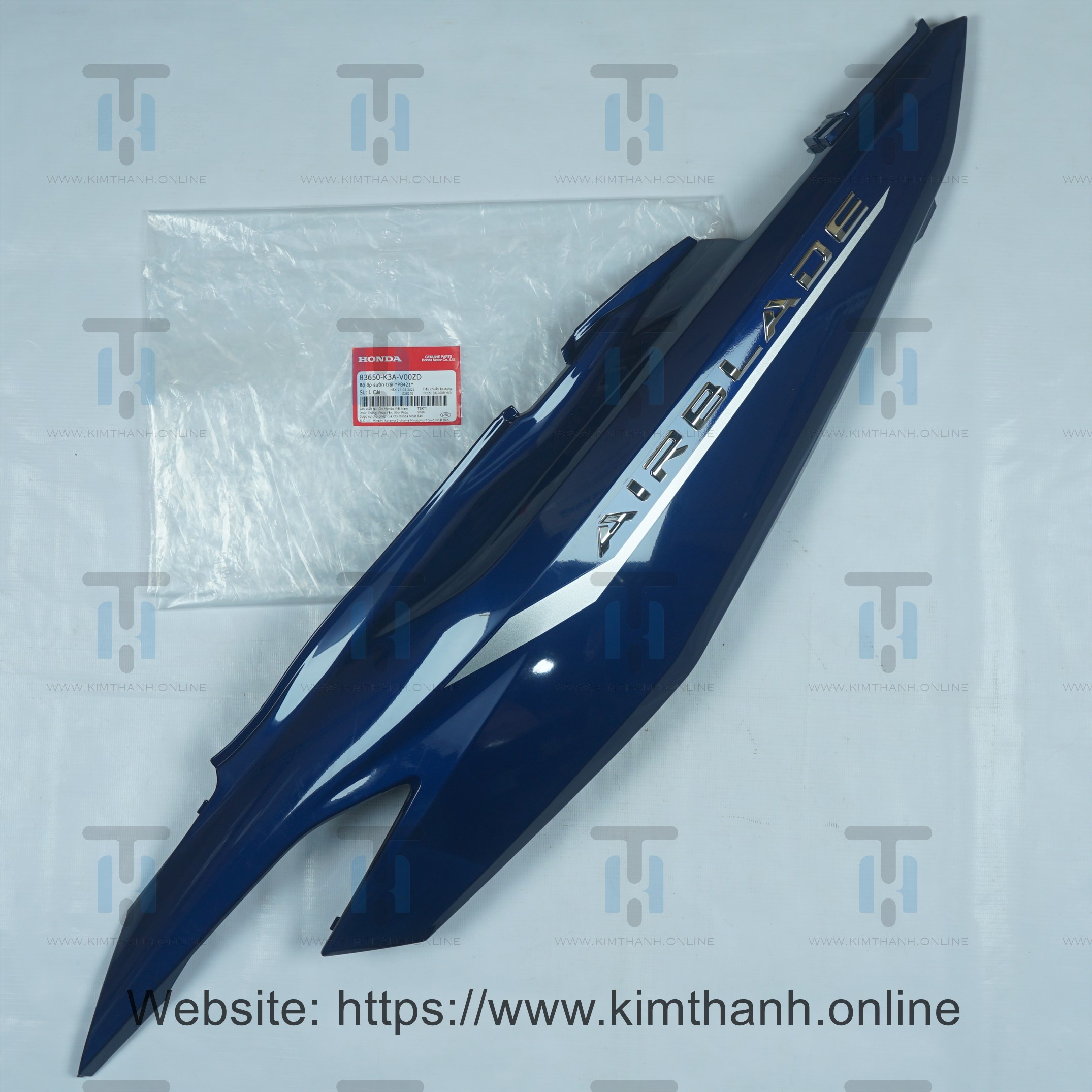 Ốp sườn dương trái tem xi - 125cc Air Blade 2022 - 2025 đèn LED