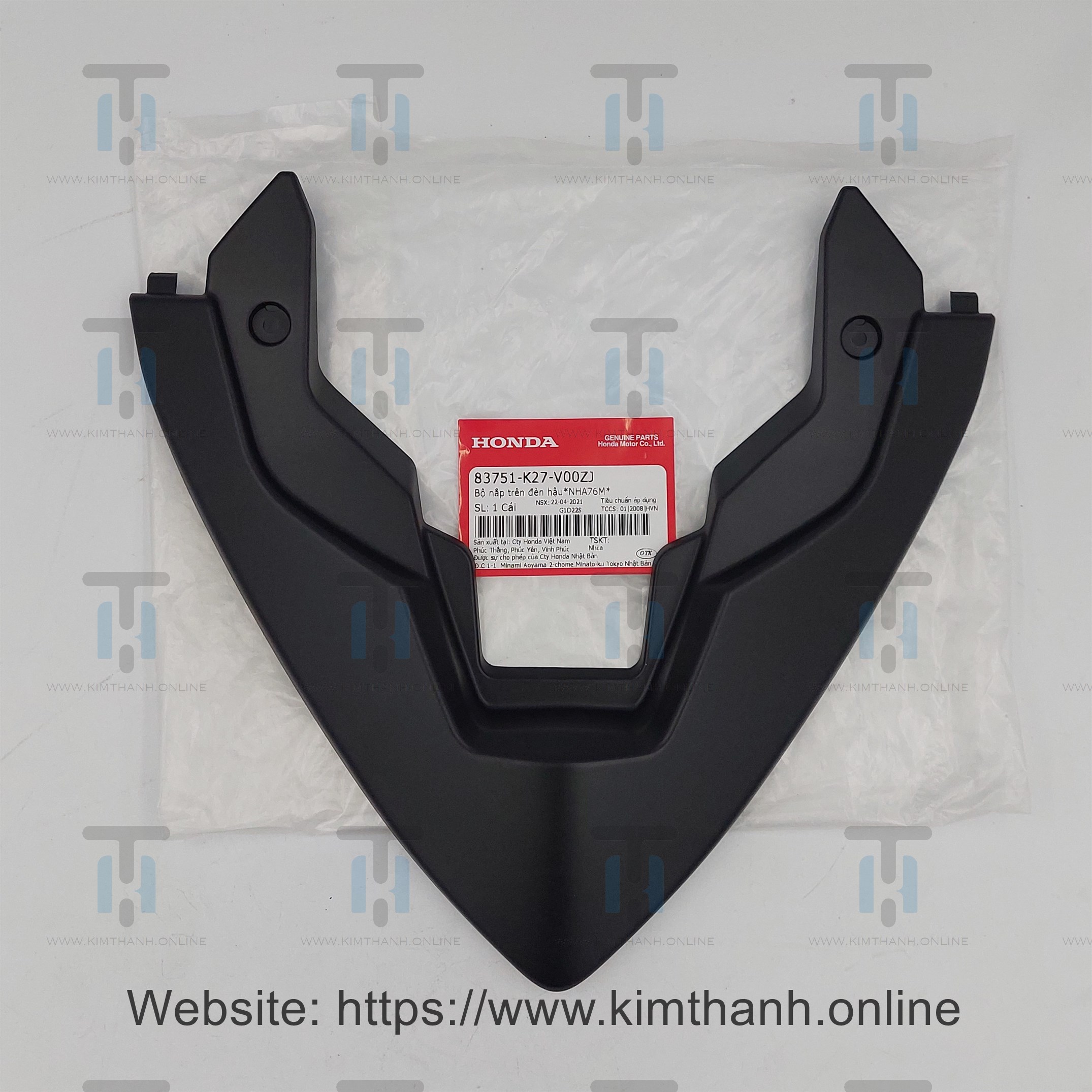 Nối ốp sườn trên đen mờ Air Blade 2013 - 2015 đèn cầu