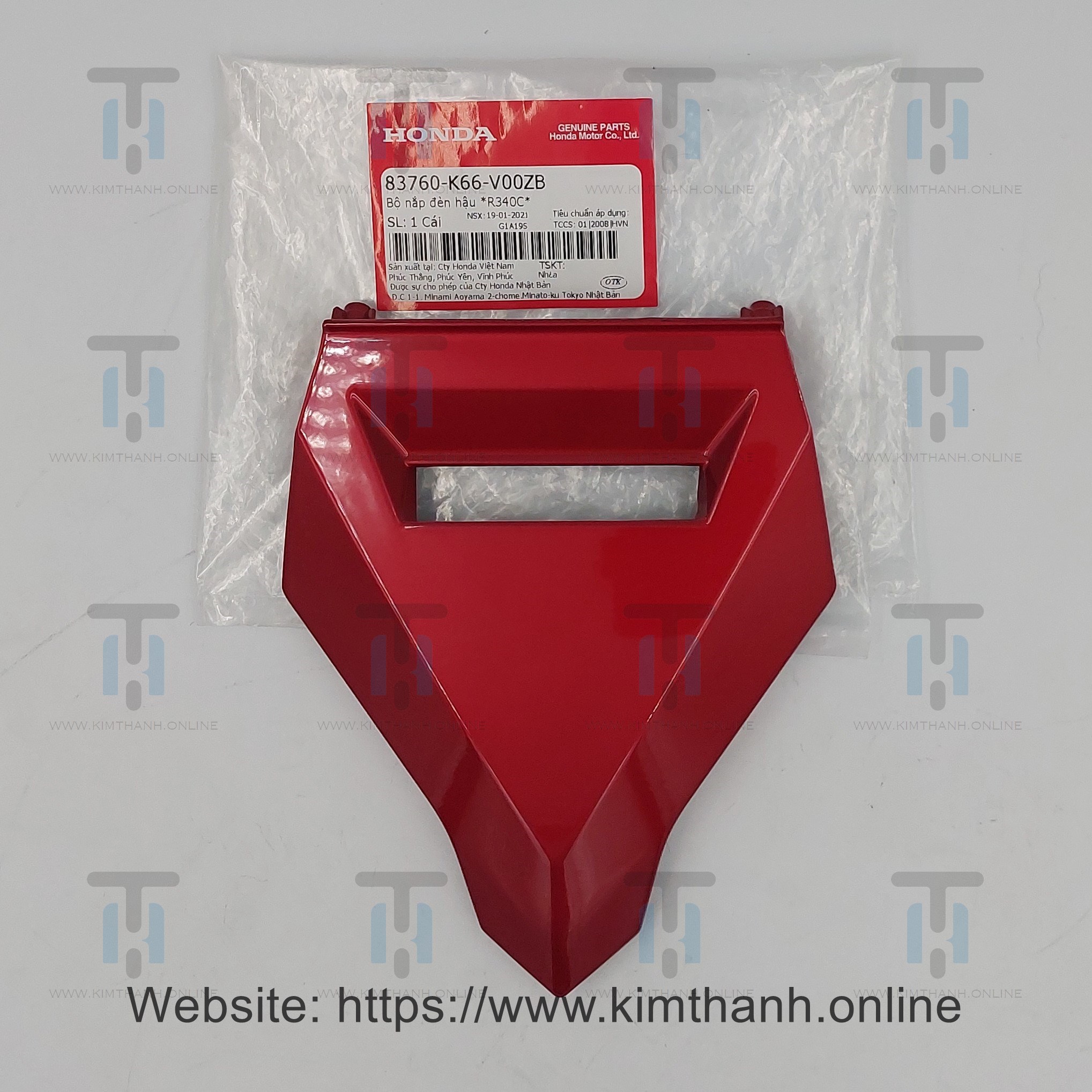 Mu Nối ốp sườn dưới nhỏ cho xe Air Blade 2016 màu đỏ tươi