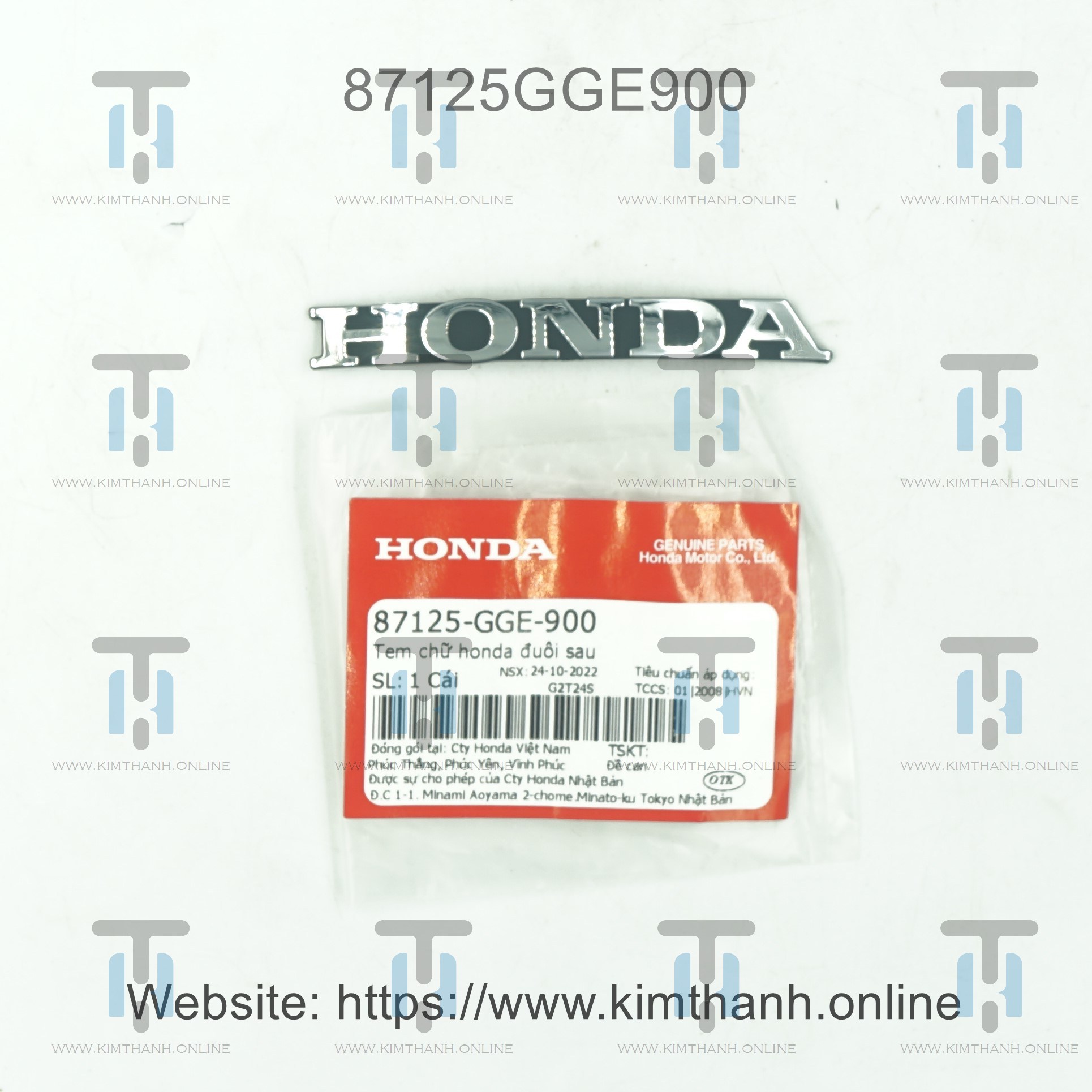 Tem rùa chữ Honda xi Lead 2008