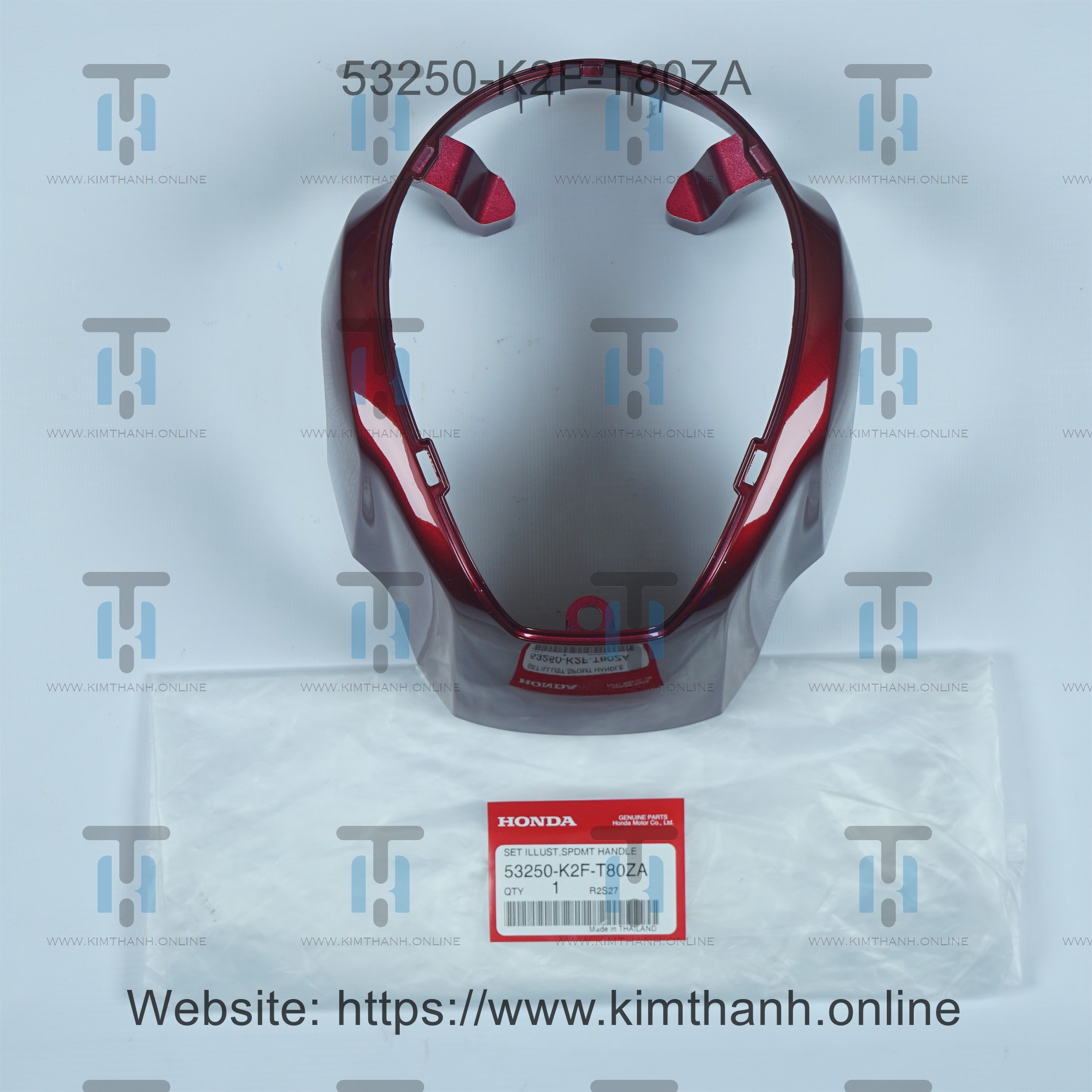Bợ cổ/Ốp tay lái sau trên Thái Lan đô bóng tem Honda xám - 2023 Scoopy 2021 - đời sau
