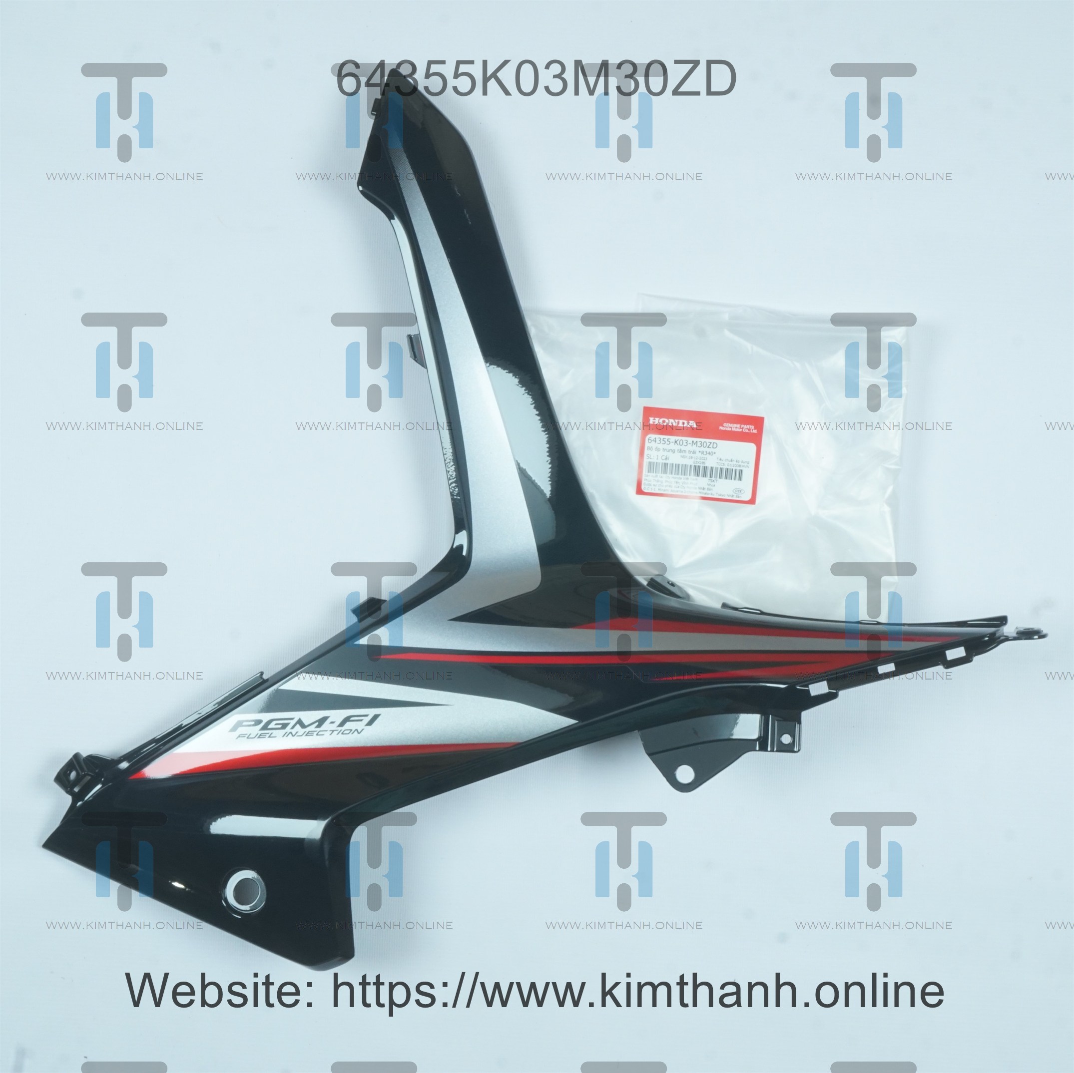 Bững trong đen bóng trái tem đỏ Wave RSX 2015