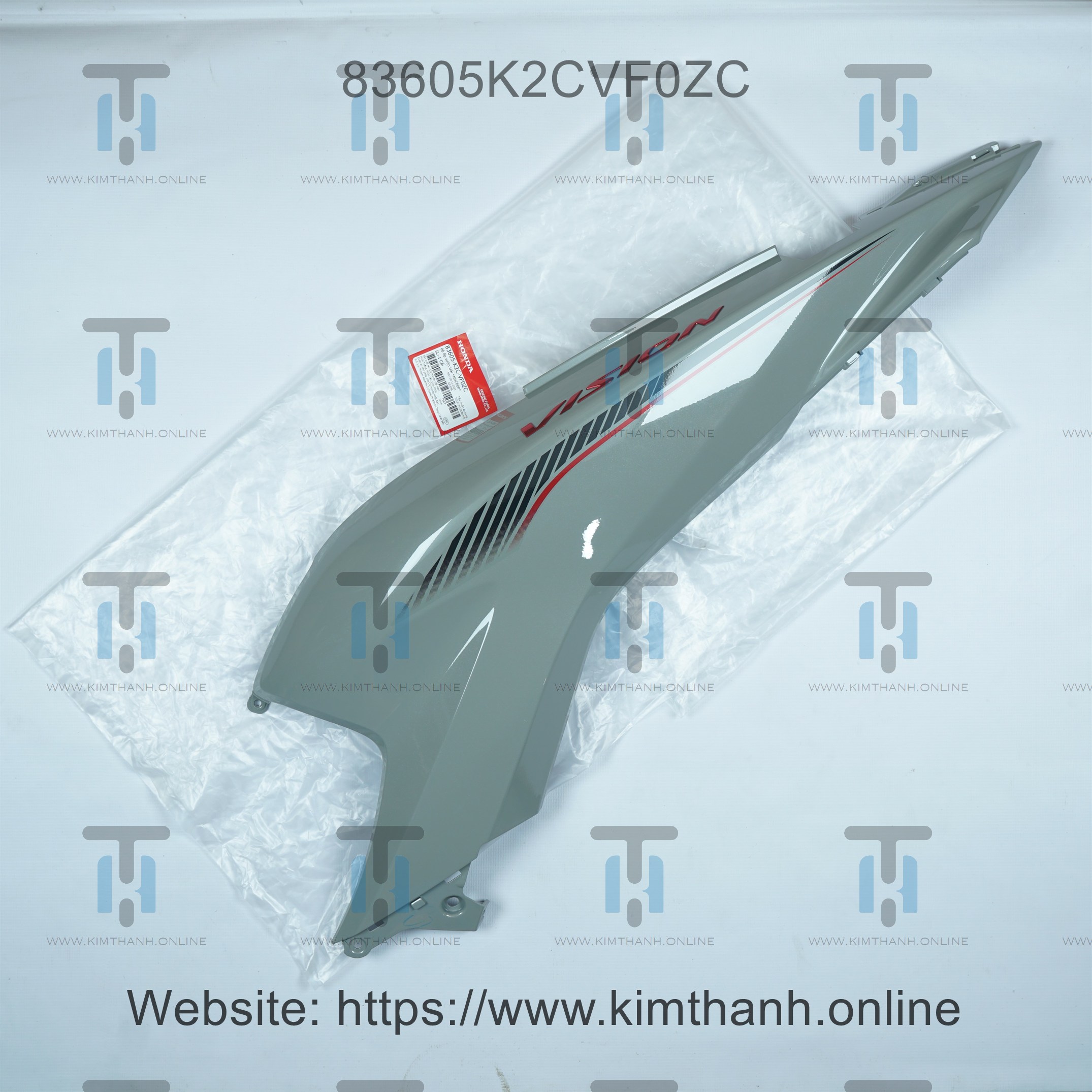 Ốp sườn xám xi măng trái tem giấy Vision 2021 LED