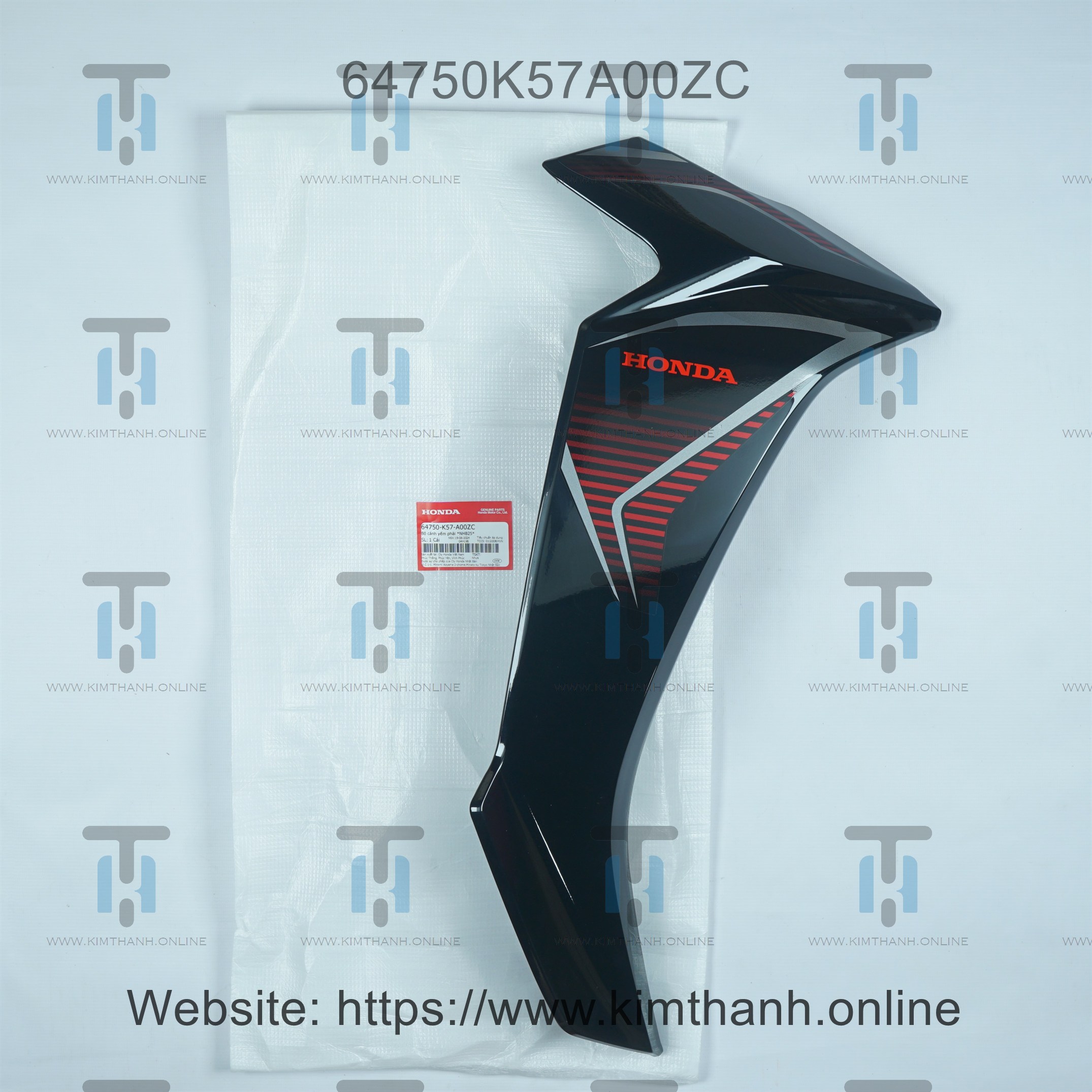 Bững ngoài đen phải tem đỏ xám Wave Blade 2017