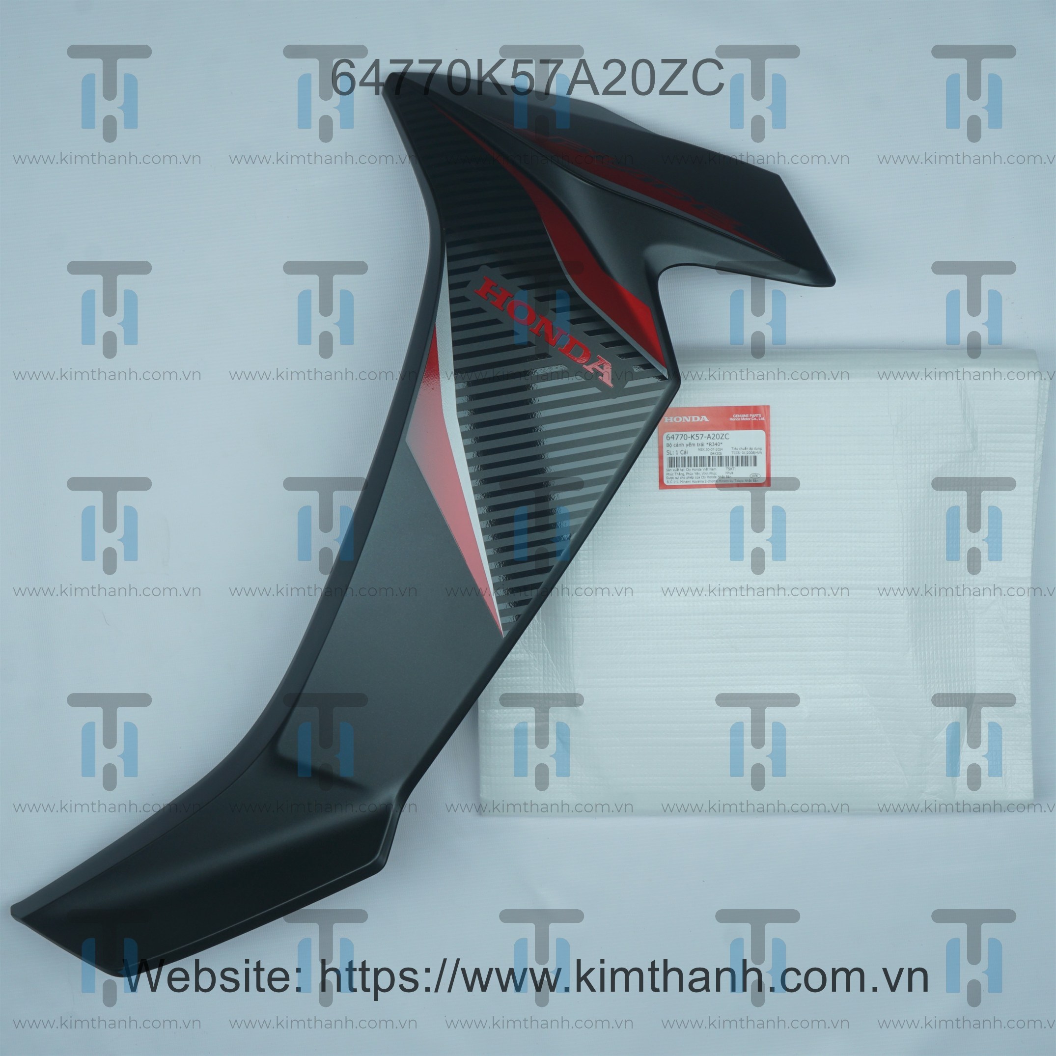 Bững ngoài đen mờ trái tem đỏ Wave Blade 2017