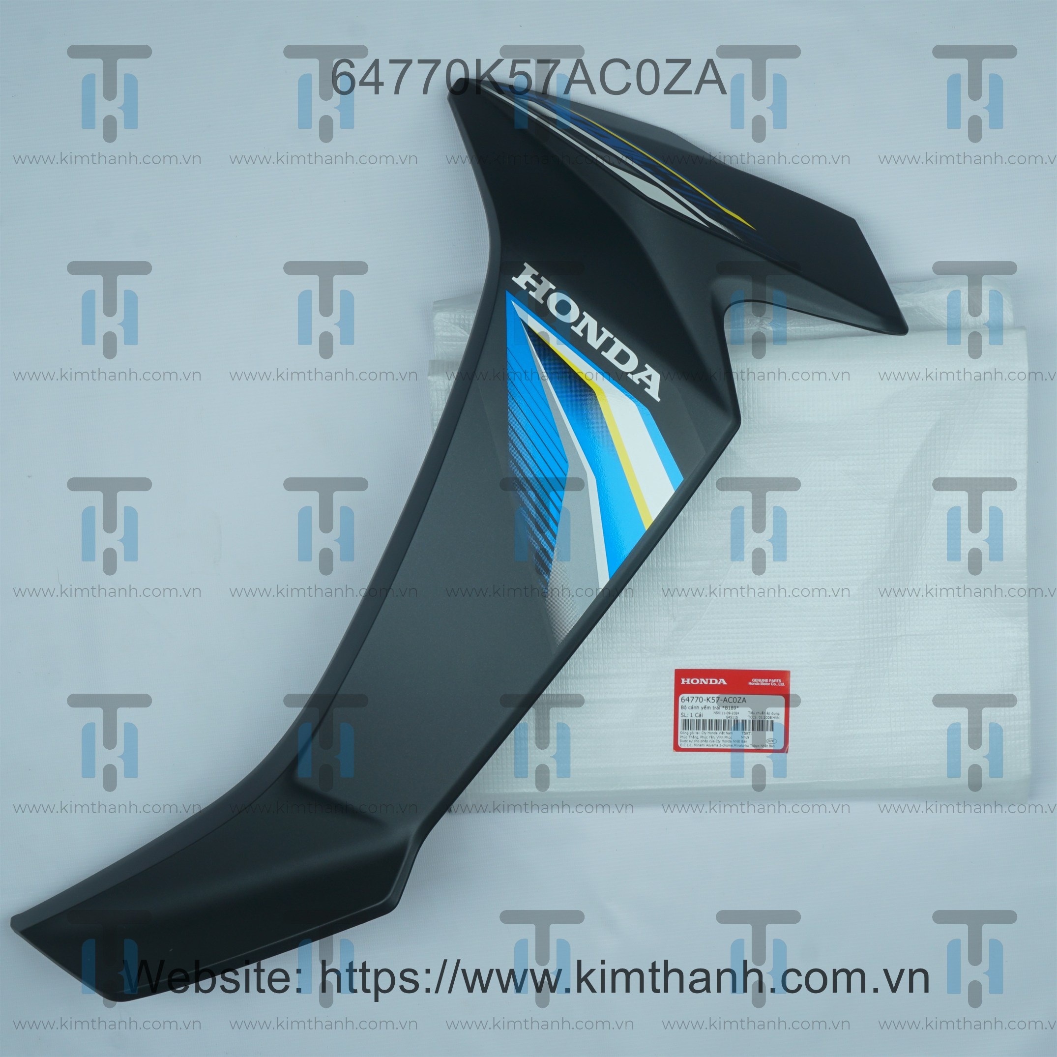 Bững ngoài đen mờ trái tem xanh xám 2021 Wave Blade 2017