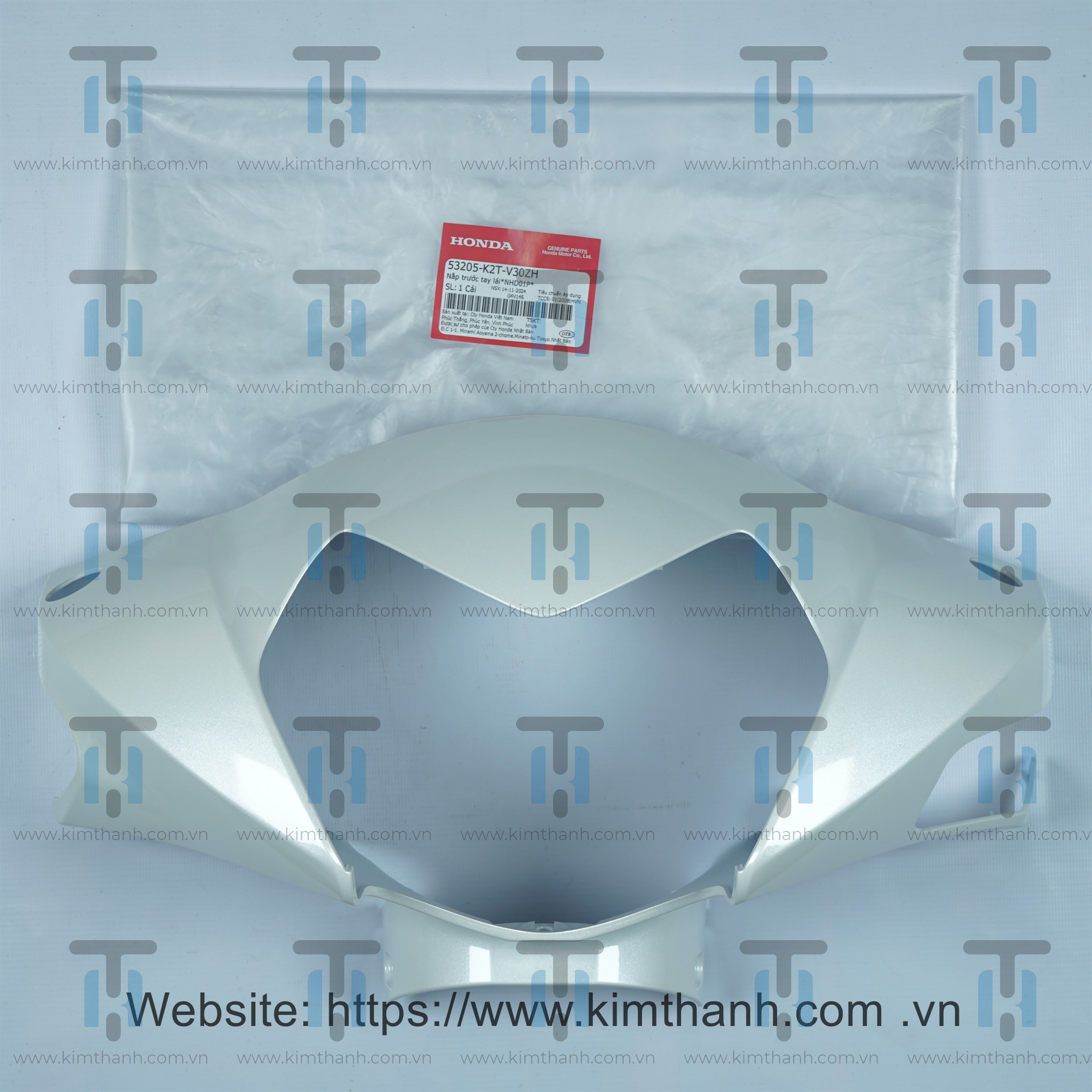 Ốp tay lái trước trắng sữa Lead 2025
