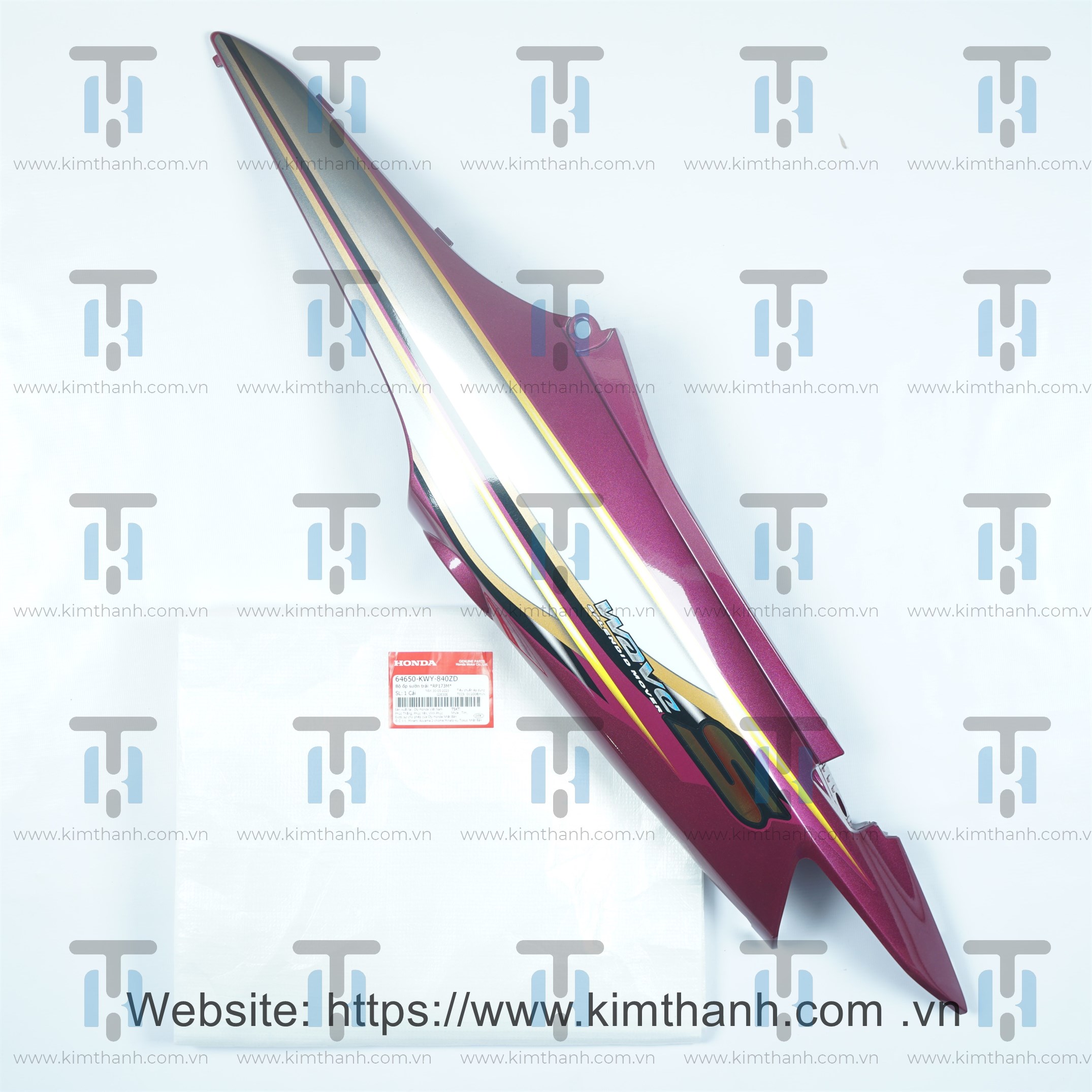 Ốp sườn hồng trái tem 2008 Wave S/RS 100cc